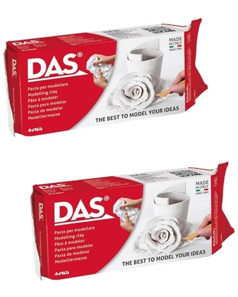Das Seramik Hamuru Beyaz 500 gr 2 Adet ürün görseli 1