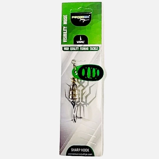 Powerex Spinner 6 No 18 gr. Döner Kaşık Kurbağa Sırtı Yeşil-Siyah Turna Spin Kaşığı ürün görseli 1