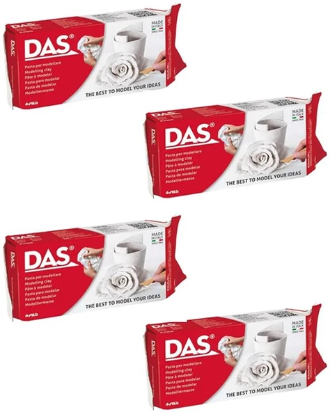 Das Seramik Hamuru Beyaz 500 gr 4 Adet ürün görseli 1