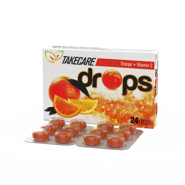 Portakal Aromalı C Vitamini içeren 24'lü DROPS 3'lü Paket ürün görseli 1