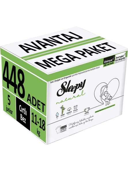 Sleepy Natural 5 Numara Junior 448'li Bebek Bezi ürün görseli 1