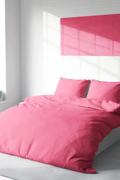 NİVEMESHOME ŞEKER PEMBE %100 PAMUK ÇİFT KİŞİLİK NEVRESİMTAKIMI ürün görseli 1