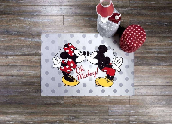 MİCKEY&MİNNİE 80*140 DİSNEY LİSANSLI PES HALI TAÇ ürün görseli 1