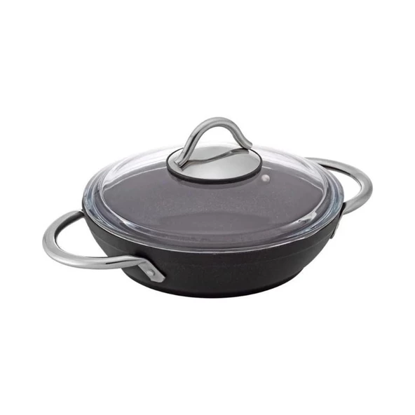 Bonera Granit Pro Plus 1092 Siyah Çift Kulplu Omlet Tavası 20 cm ürün görseli 1
