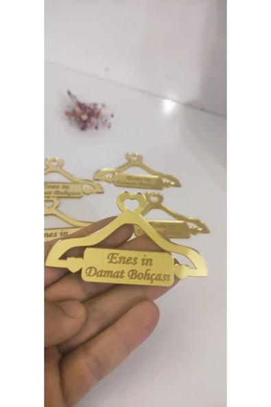 isme özel gold damat bohça yazısı 5li paket ürün görseli 1
