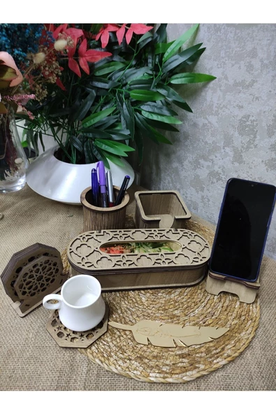 Ahşap Masa Üstü Isimlik 6lı Set - Resim 2