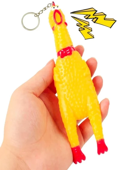 Bağıran Tavuk Anahtarlık Çığlık Atan Horoz Oyuncak Shrilling Chicken (16 cm)- 1 Adet ürün görseli 1