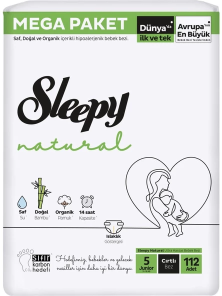 Sleepy Natural 5 Numara Junior 112'Li Bebek Bezi ürün görseli 1