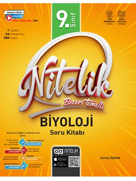 NİTELİK 9.SINIF BİYOLOJİ SORU KİTABI BECERİ TEMELLİ*YENİ* ürün görseli 1