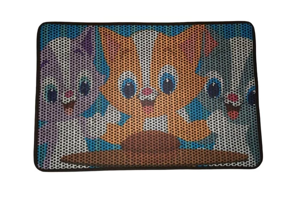 Nanbell Büyük Elekli Çift Katlı Kedi Kumu Paspası 75X59 cm Desenli No:2 ürün görseli 1