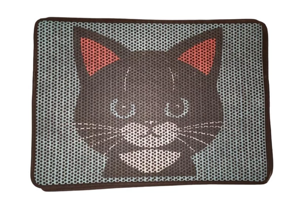 Nanbell Büyük Elekli Çift Katlı Kedi Kumu Paspası 75X59 cm Desenli No:6 ürün görseli 1