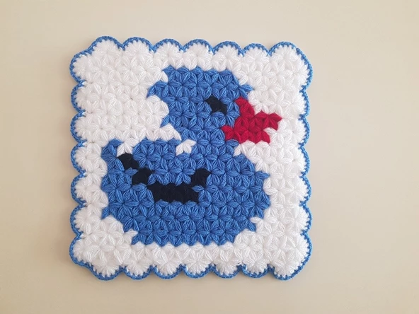 Banyo Bebek el örme lifi Yün Çirkin Ördek Desenli Takım TS ürün görseli 1