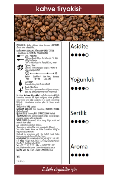 Afrika Çekirdek Kahve 250 gr - Resim 3