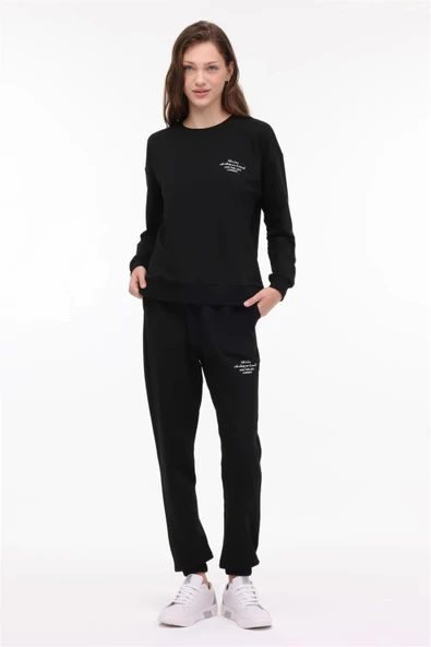 Lumberjack A10178487708010 Wb Anna 16 4Pr Sıyah Kadın Orme Sweatshırt ürün görseli 1