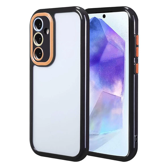 Galaxy A55 Kılıf Kamera Korumalı Renkli Kenar ve Çerçeve Tasarımlı Zore Vitamin Kapak ürün görseli 1