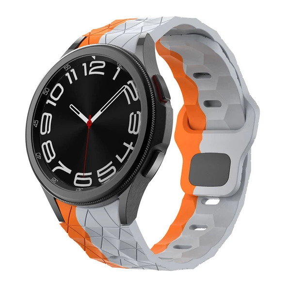 Galaxy Watch 6 44mm Zore KRD-116 20mm Futbol Desenli Spor Tasarımlı Silikon Kordon ürün görseli 1