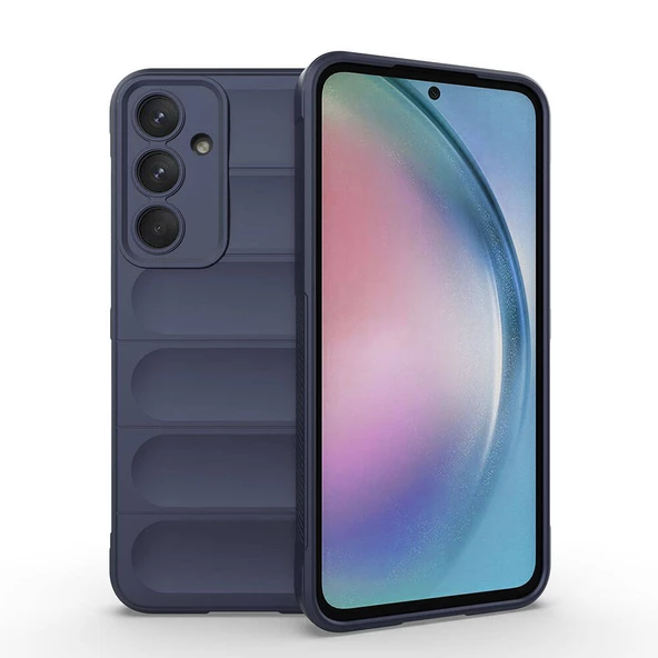 Galaxy A55 Kılıf Esnek TPU Oyuklu Arka Yüzey Tasarımlı Zore Etnik Silikon Kapak ürün görseli 1