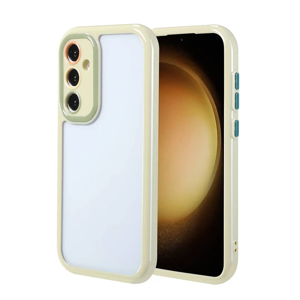 Galaxy S23 FE Kılıf Kamera Korumalı Renkli Kenar ve Çerçeve Tasarımlı Zore Vitamin Kapak ürün görseli 1