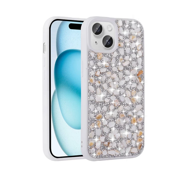 Apple iPhone 15 Plus Kılıf Parlak Taşlı Tasarım Zore Linea Kapak ürün görseli 1