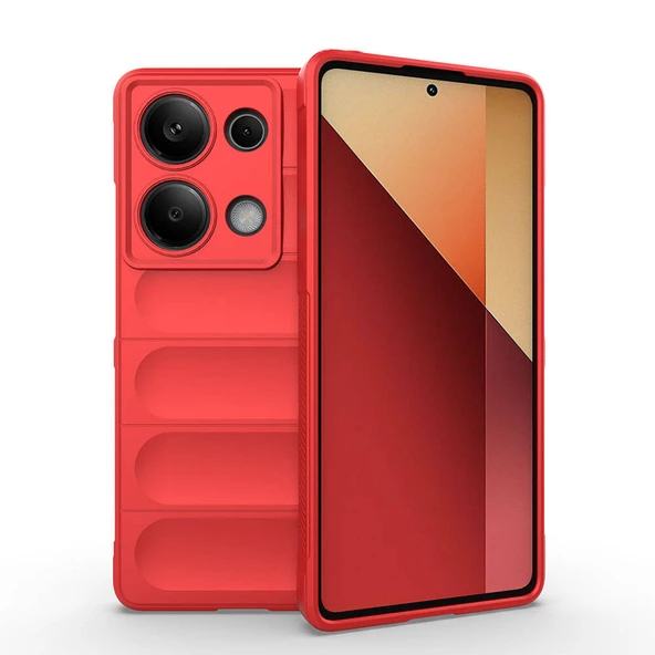 Redmi Note 13 Pro 4G Kılıf Esnek TPU Oyuklu Arka Yüzey Tasarımlı Zore Etnik Silikon Kapak ürün görseli 1