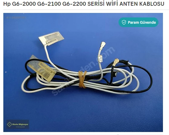 Hp G6-2000 G6-2100 G6-2200 SERİSİ WİFİ ANTEN KABLOSU ürün görseli 1