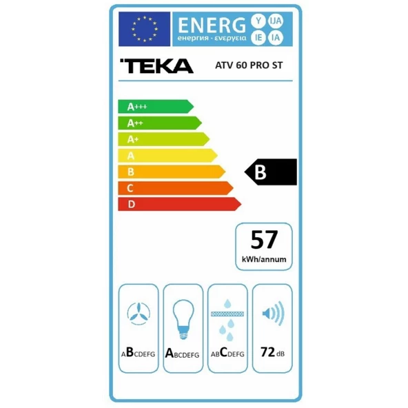 Teka Atv 60 Pro St Gri Davlumbaz - Resim 4