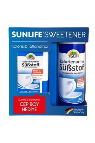 Sunlife Sweetener 1200 + Tatlandırıcı 300 Tablet Cep Boy ürün görseli 1
