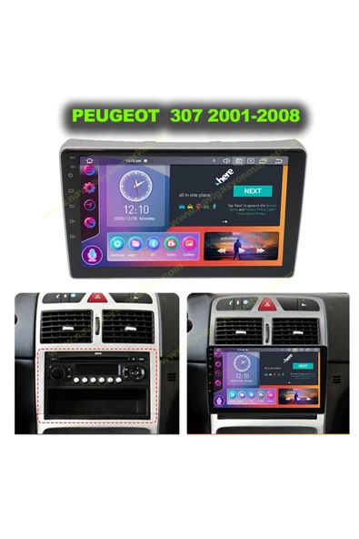 NAVMİNA PEUGEOT 307 2001-2008 UYUMLU ALTA TAKILAN 9 İN. 4-32 GB MULTİMEDYA ürün görseli 1