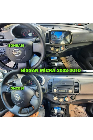 NAVMİNA NİSSAN MİCRA 2002-2010 UYUMLU 9 İNÇ 4-32GB MULTİMEDYA ürün görseli 1
