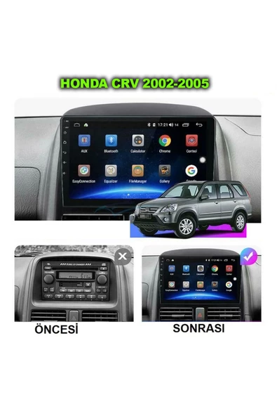 NAVMİNA Honda CRV 2002-2005 Uyumlu 9 inç 2+32 GB Multimedya ürün görseli 1