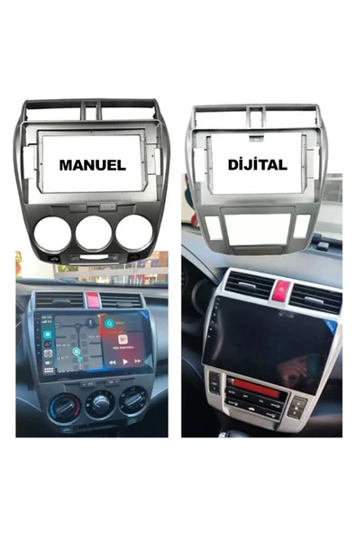NAVMİNA Honda City 2009-2012 Manuel Klima Uyumlu 9 inç 2+32 Gb Multimedya ürün görseli 1