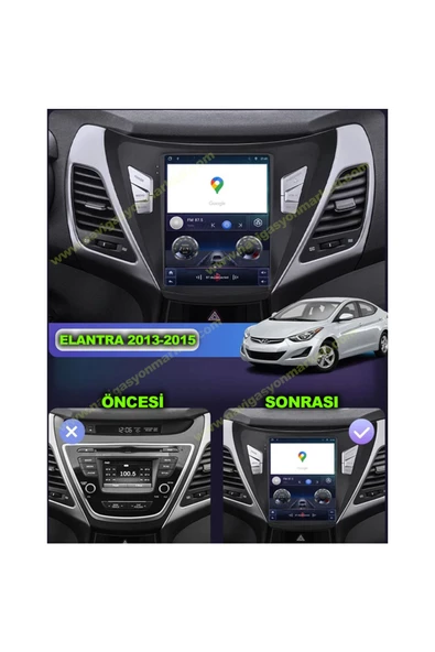 NAVMİNA Hyundai Elantra 2013-2015 Uyumlu 9.7 inç Tesla 2+32 GB Multimedya ürün görseli 1