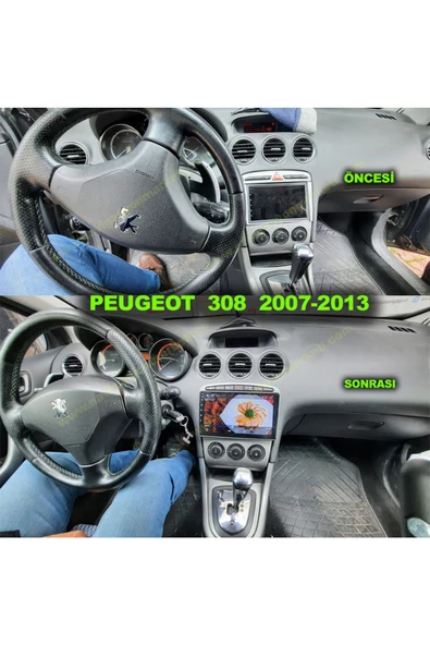 NAVMİNA PEUGEOT 308 2007-2013 UYUMLU 9 İNÇ 4-32 GB MULTİMEDYA ürün görseli 1