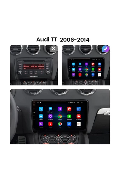 Audi TT 2007-2011 Uyumlu 9 inç Android Multimedya ürün görseli 1