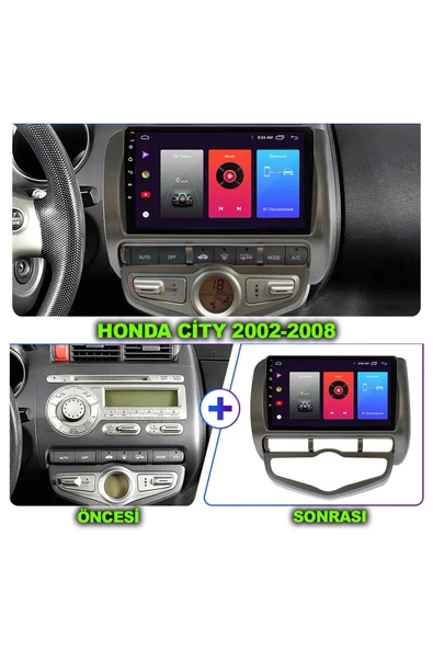NAVMİNA Honda City 2002-2008 Dijital Klima Uyumlu 2+32 Gb Multimedya ürün görseli 1