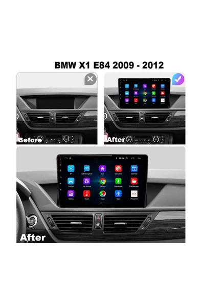 BMW X1 E84 2009-2013 Uyumlu 9 inç Android Multimedya ürün görseli 1