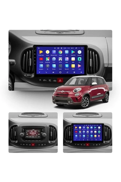 NAVMİNA Fiat 500L 2013-2017 Uyumlu Siyah 9 inç 2+32 GB Multimedya ürün görseli 1