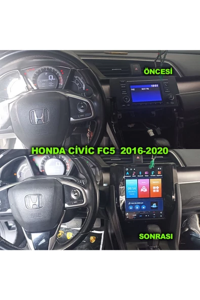 NAVMİNA Honda FC5 2016-2020 Uyumlu 9.7 inç Tesla 2+32 GB Multimedya ürün görseli 1