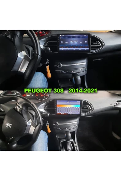 NAVMİNA PEUGEOT 308 2014-2021 UYUMLU 9 İNÇ 4-32 GB MULTİMEDYA ürün görseli 1