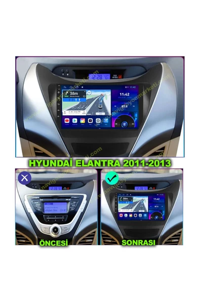 NAVMİNA Hyundai Elantra 2011-2012 Uyumlu 9 inç 2+32 GB Multimedya ürün görseli 1