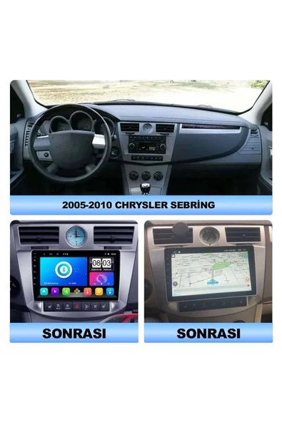 NAVMİNA Chrysler Sebring 2005-2010 Uyumlu 9 inç Multimedya ürün görseli 1
