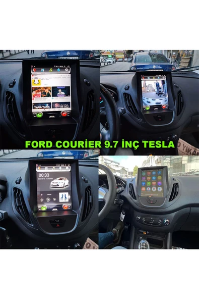 NAVMİNA Ford Courier 2014-2022 Uyumlu 9.7 inç TESLA EKRAN 2+32 GB Multimedya ürün görseli 1