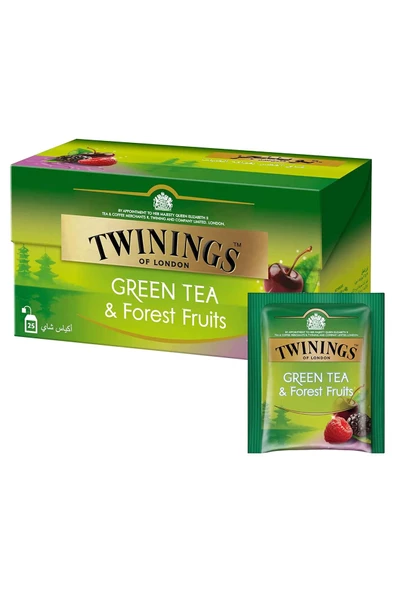 Twinings Orman Meyveli Yeşil Çay 25'li Bardak Poşet ürün görseli 1