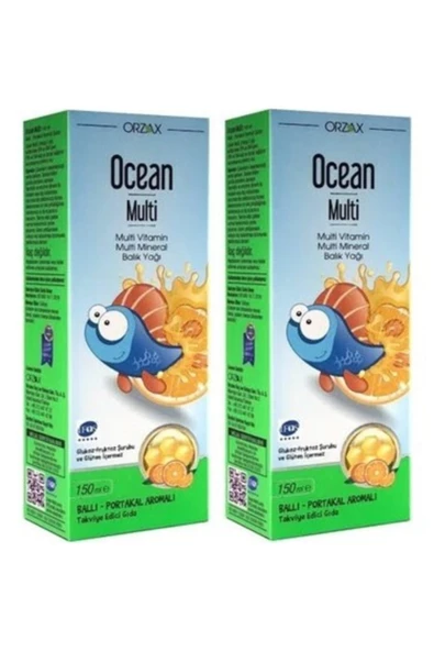 Ocean Multi Şurup Ballı Portakal Konsantreli 150 ml 2 Adet ürün görseli 1