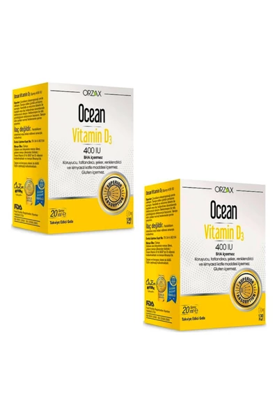 Ocean Vitamin D3 400 Iu Sprey 20ml 2 Adet ürün görseli 1