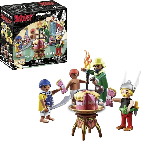 PLAYMOBIL Asterix 71269 Pyradonis'in zehirli pastası, Asterix, Kleopatra’nın çeşnicisi ve Pyradonis ve yardımcısı Schrau ürün görseli 1