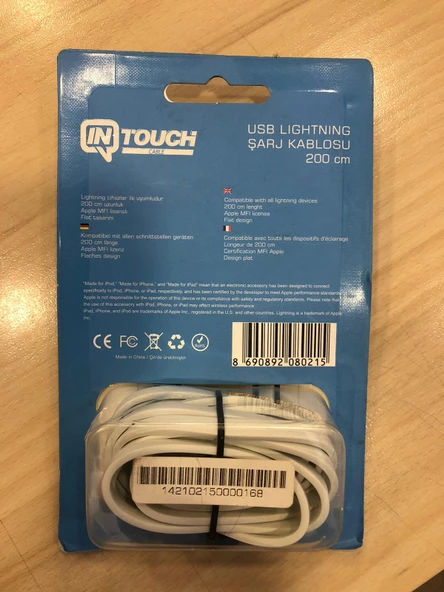 İntouch IN TOUCH USB LIGHTNING ŞARJ KABLOSU - Resim 2