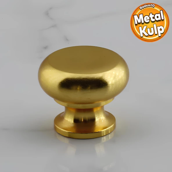 Gama Düğme Metal Kulp Gold Altın Çekmece Mobilya Mutfak Dolabı Dolap Kulpu Kulbu Kulpları ürün görseli 1
