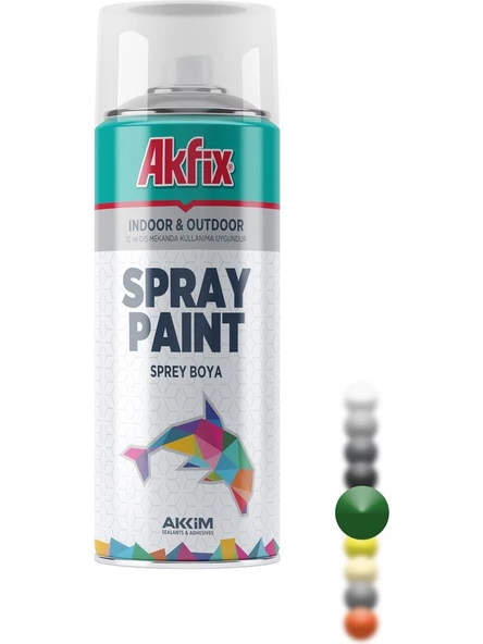 Akfix Sprey Boya Parlak Yeşil RAL6001 400ML / 300GR ürün görseli 1