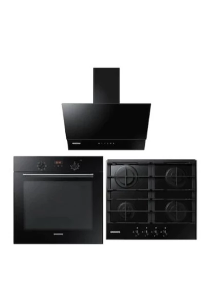 Samsung Nv60k5140bb - Na64n7100ab - Nk24n7060vb Siyah Ankastre Set ürün görseli 1